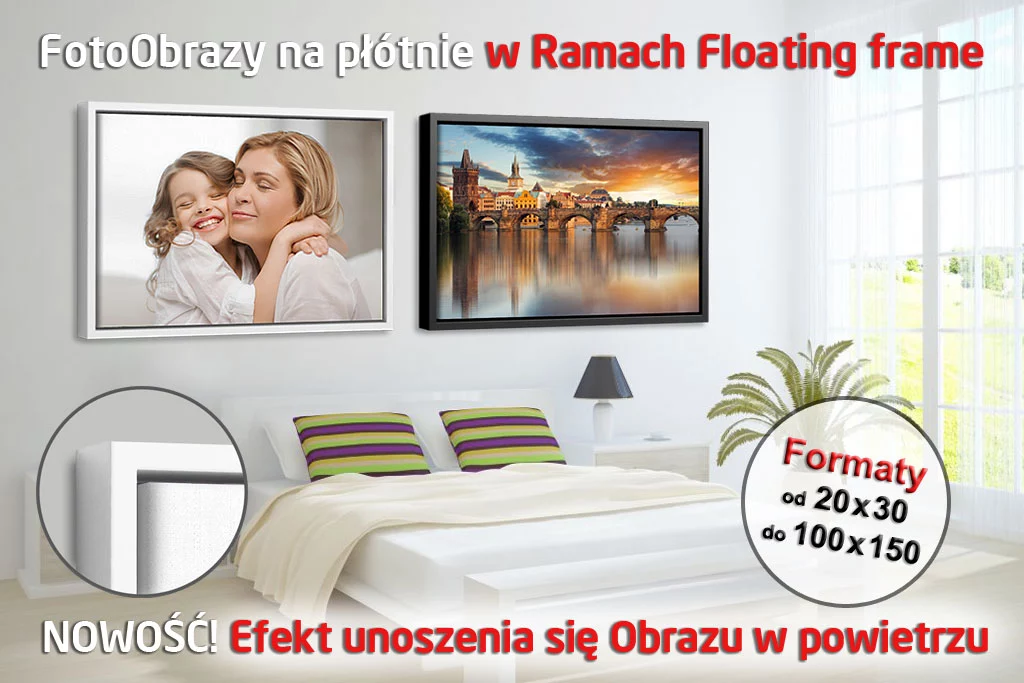 FotoObrazy w ramach amerykaskich Floating frames