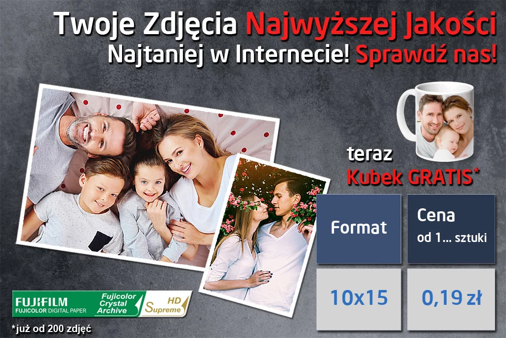 Wywoaj 200 Zdj w Super Cenie i Jakci i dbierz FotoKubek Gratis!