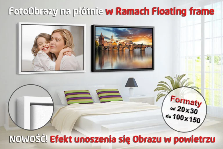 FotoObrazy w amerykaskich ramach floating frames