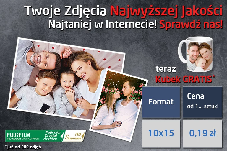 Zdjcia w Super Cenie i Jakci. Odbierz FotoKubek Gratis!