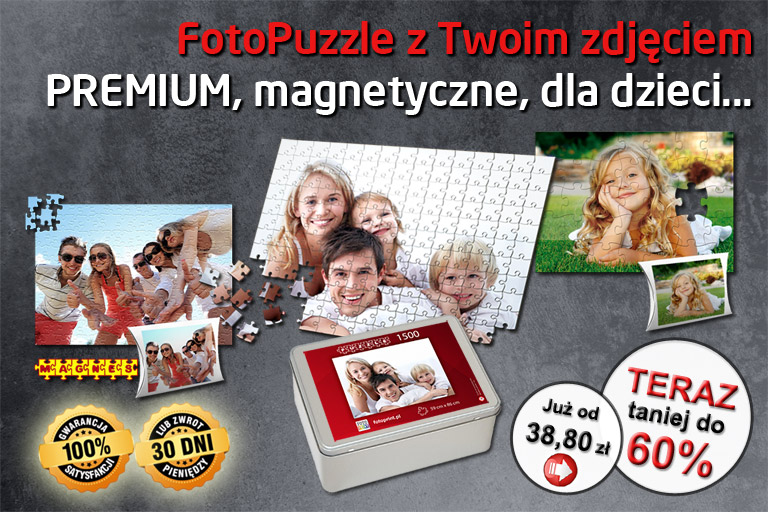 FotoPuzzle z Twoim zdjciem PREMIUM, magnetyczne, dla dzieci.